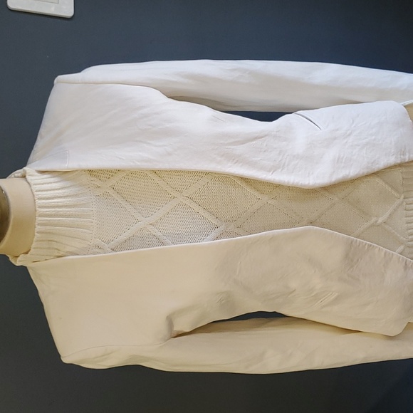 J.crew off white high collar cable knit sweater size s - Picture 9 of 16